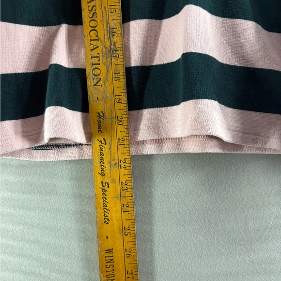 Tuckernuck Women Powder Pink Stripe Cotton Warren Rugby Shirt Medium - Picture 7 of 8